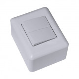 Cj Sobrepor Interruptor Duplo Simples - OVERLAP BLUX